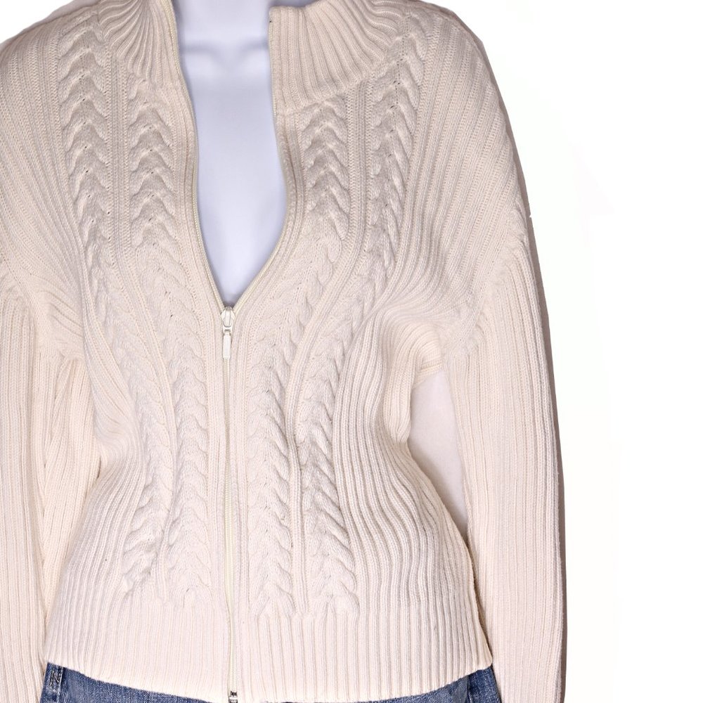Talbots Thick zIpper sweater XL